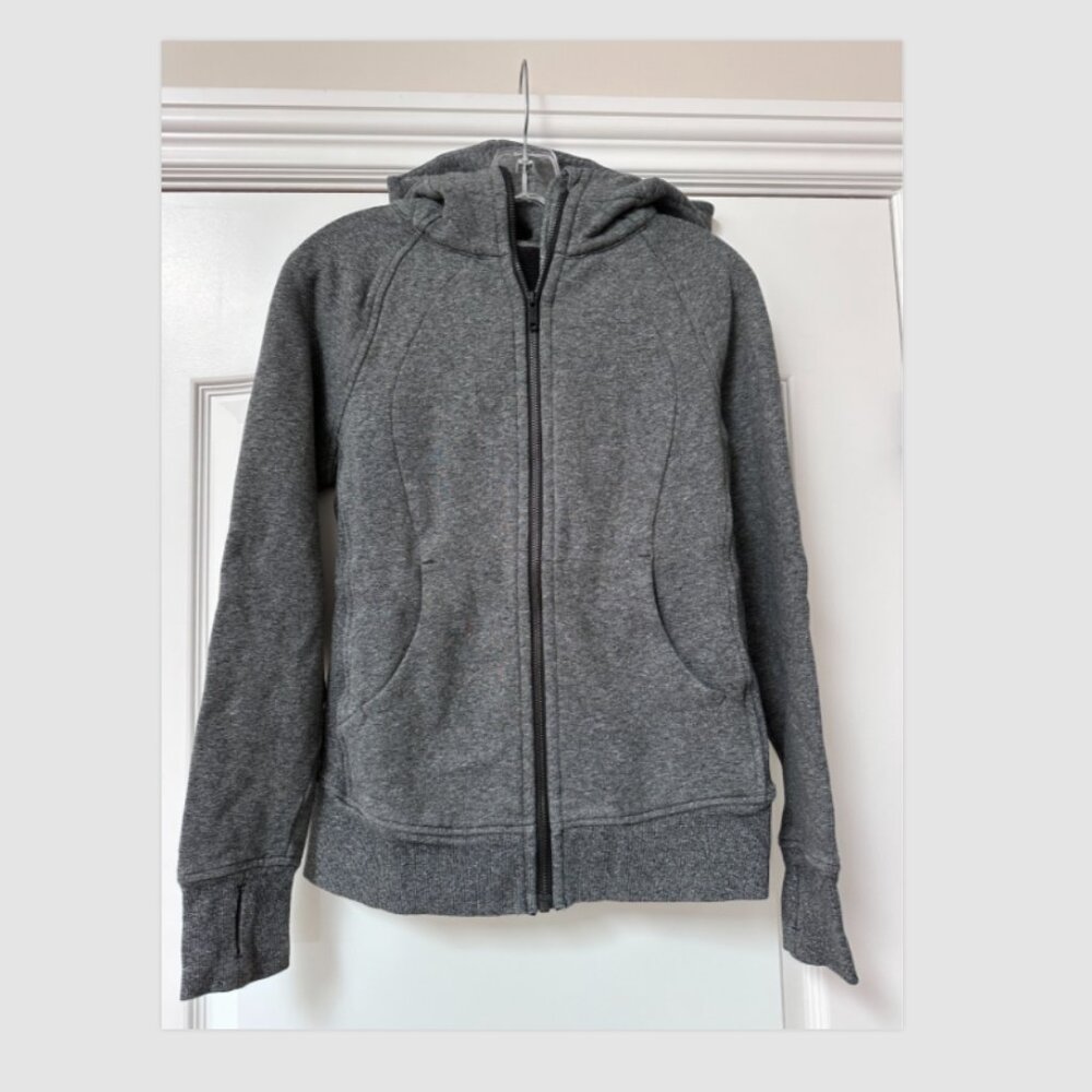 Lululemon Women's Charcoal Grey Scuba Hoodie Size 6